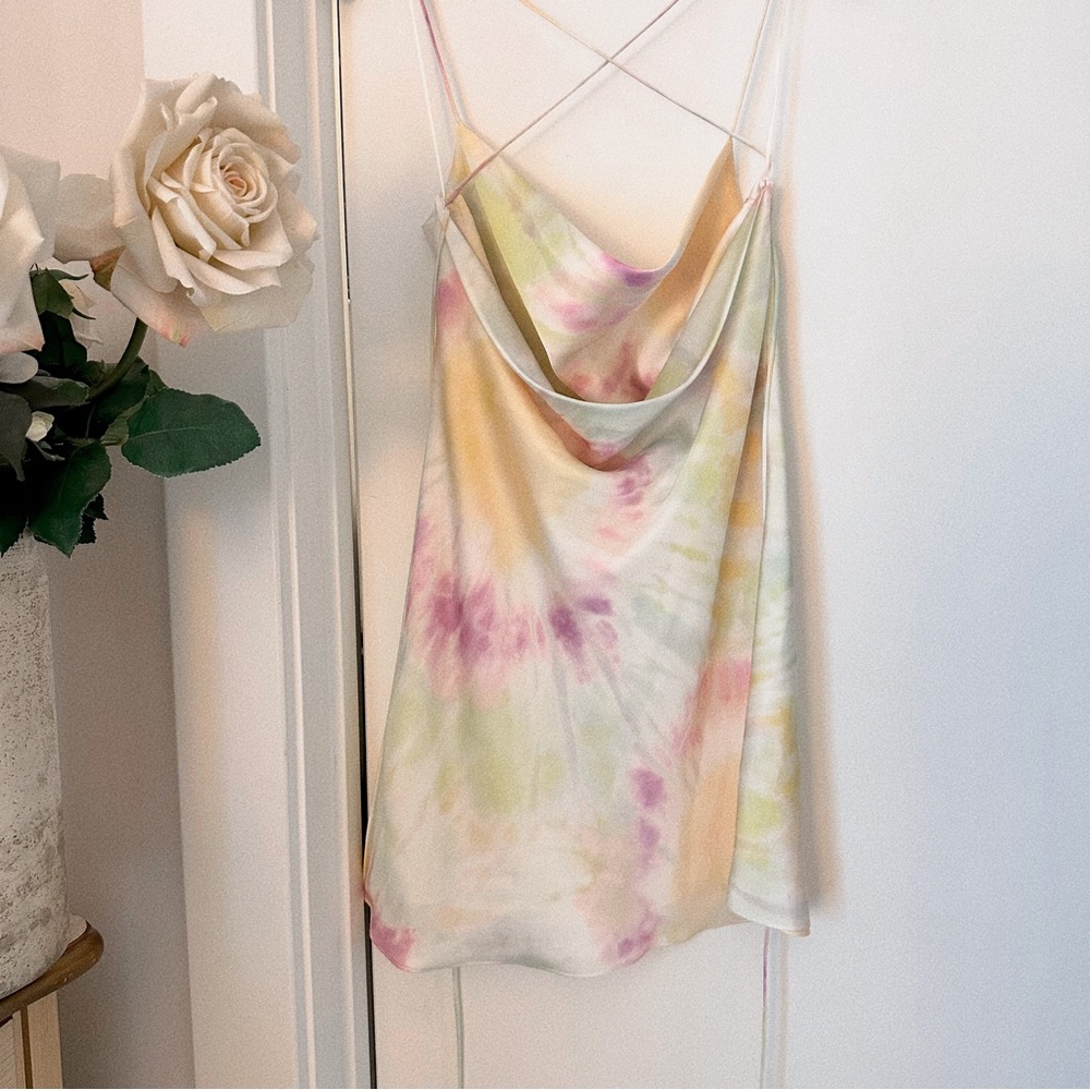 Zara Pastel Satin Dress - Picture 6 of 15